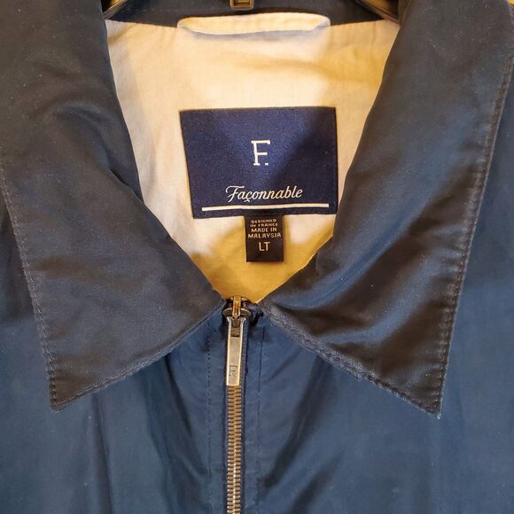 Faconnable Men's Bomber Jacket Size LT Navy - Picture 2 of 16